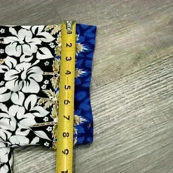 Aloha Hut Mens Hawaiian Button Up Short Sleeve Shirt Sz XL Blue - Mint EUC - Picture 13 of 14